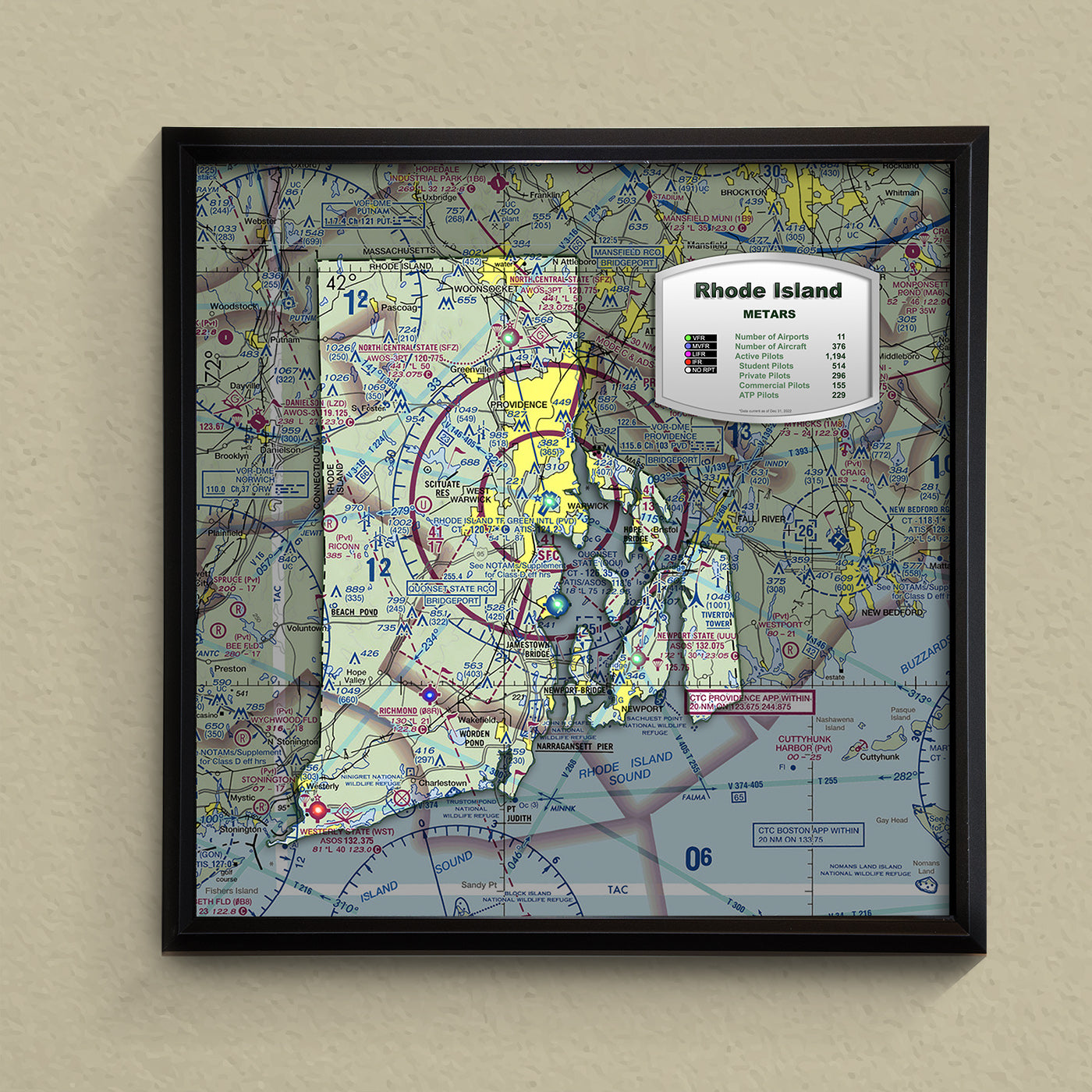 State METAR Map - Rhode Island