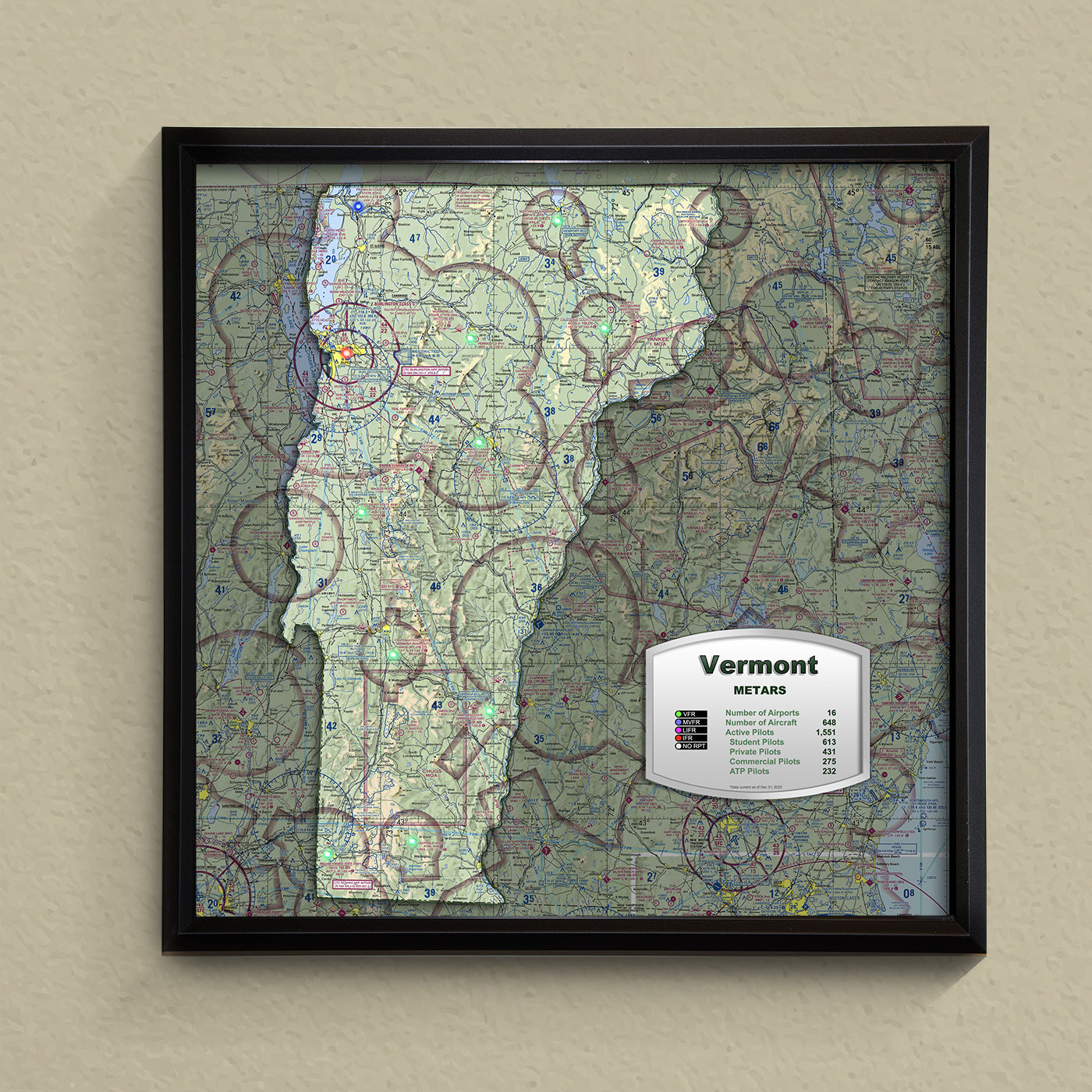 State METAR Map - Vermont