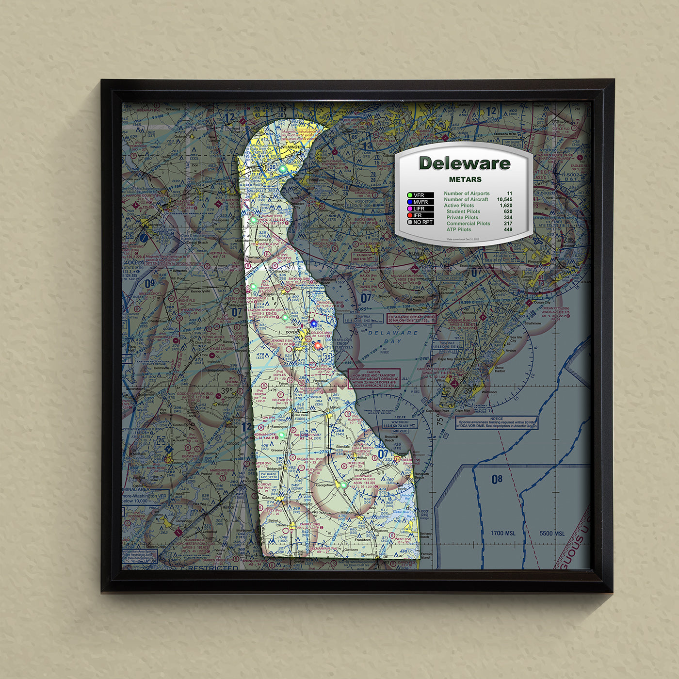 State METAR Map - Delaware
