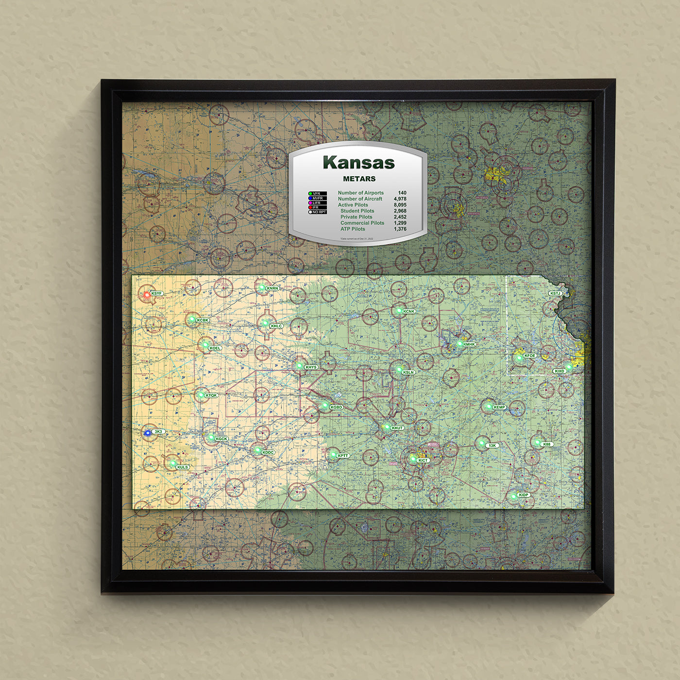State METAR Map - Kansas