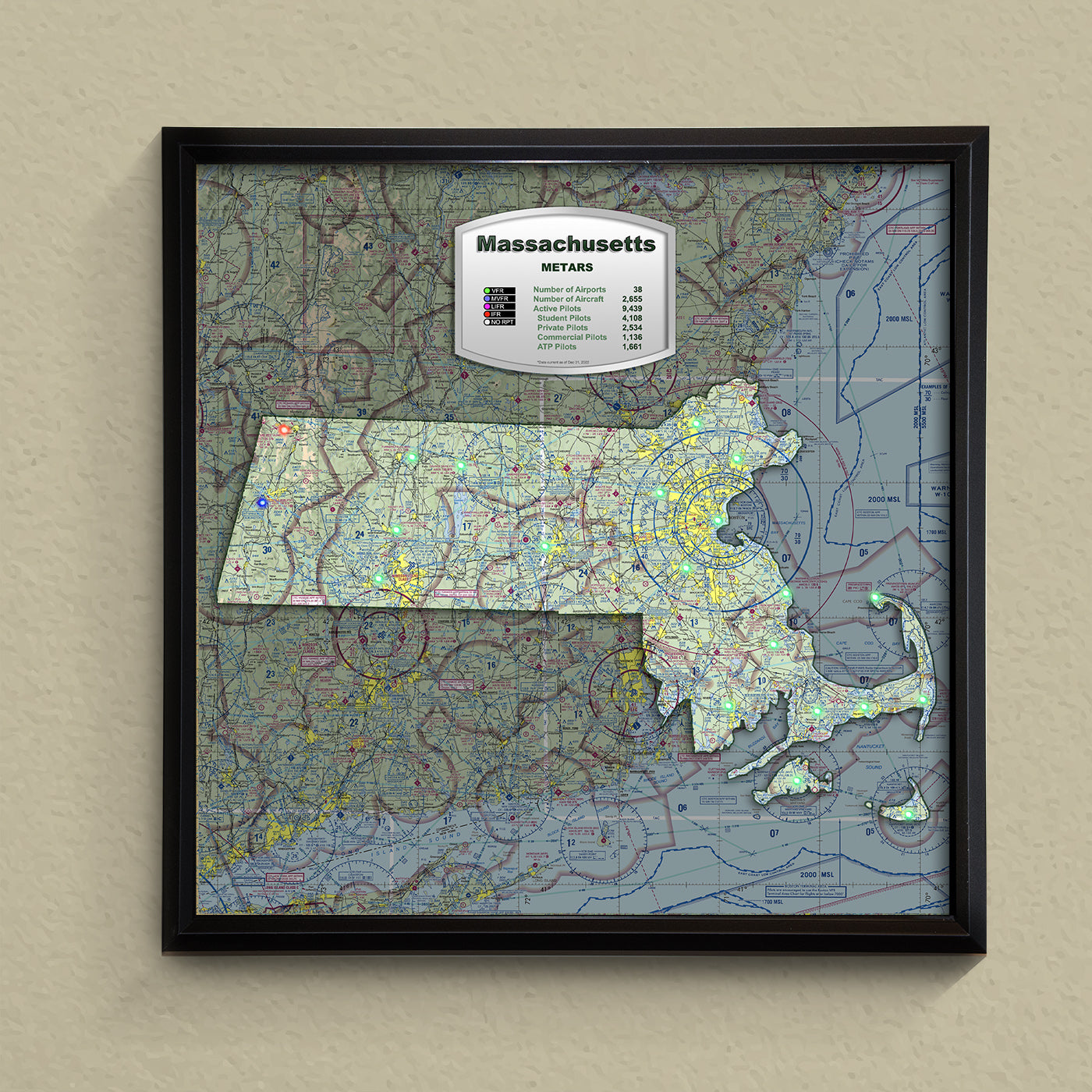 State METAR Map - Massachusetts