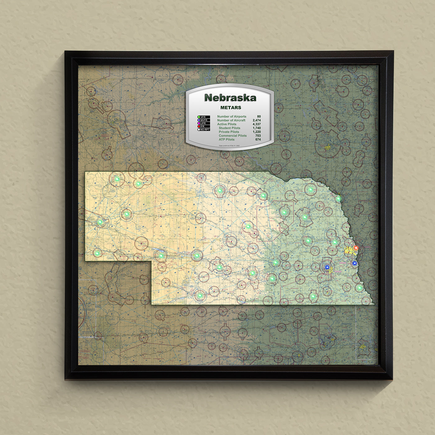 State METAR Map - Nebraska