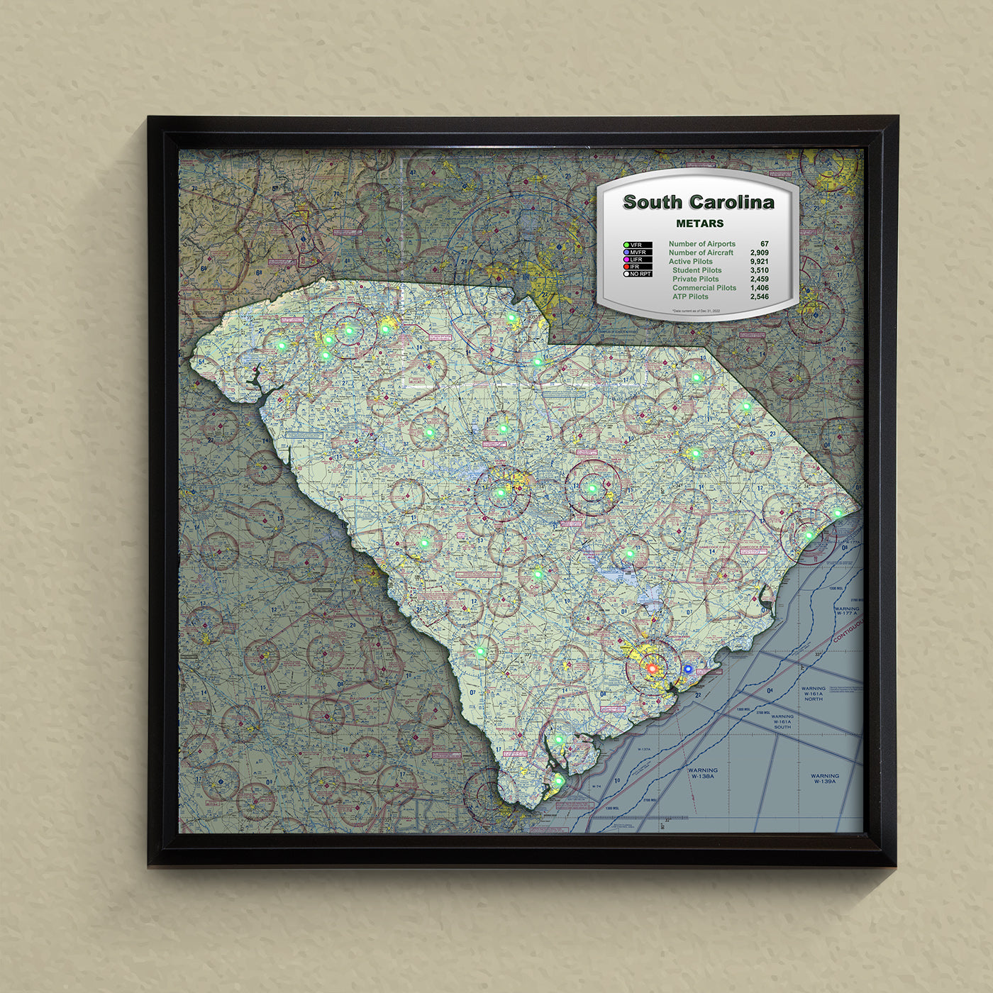 State METAR Map - South Carolina
