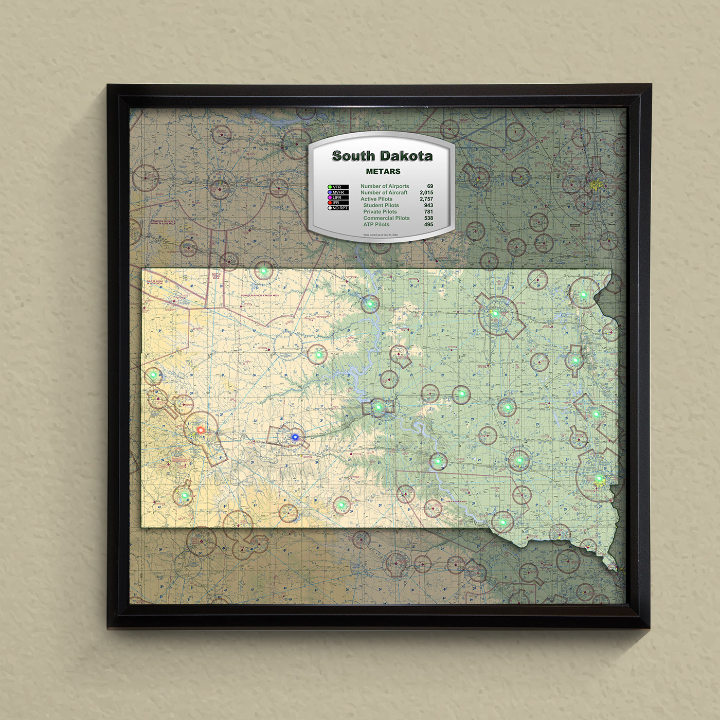 State METAR Map - South Dakota