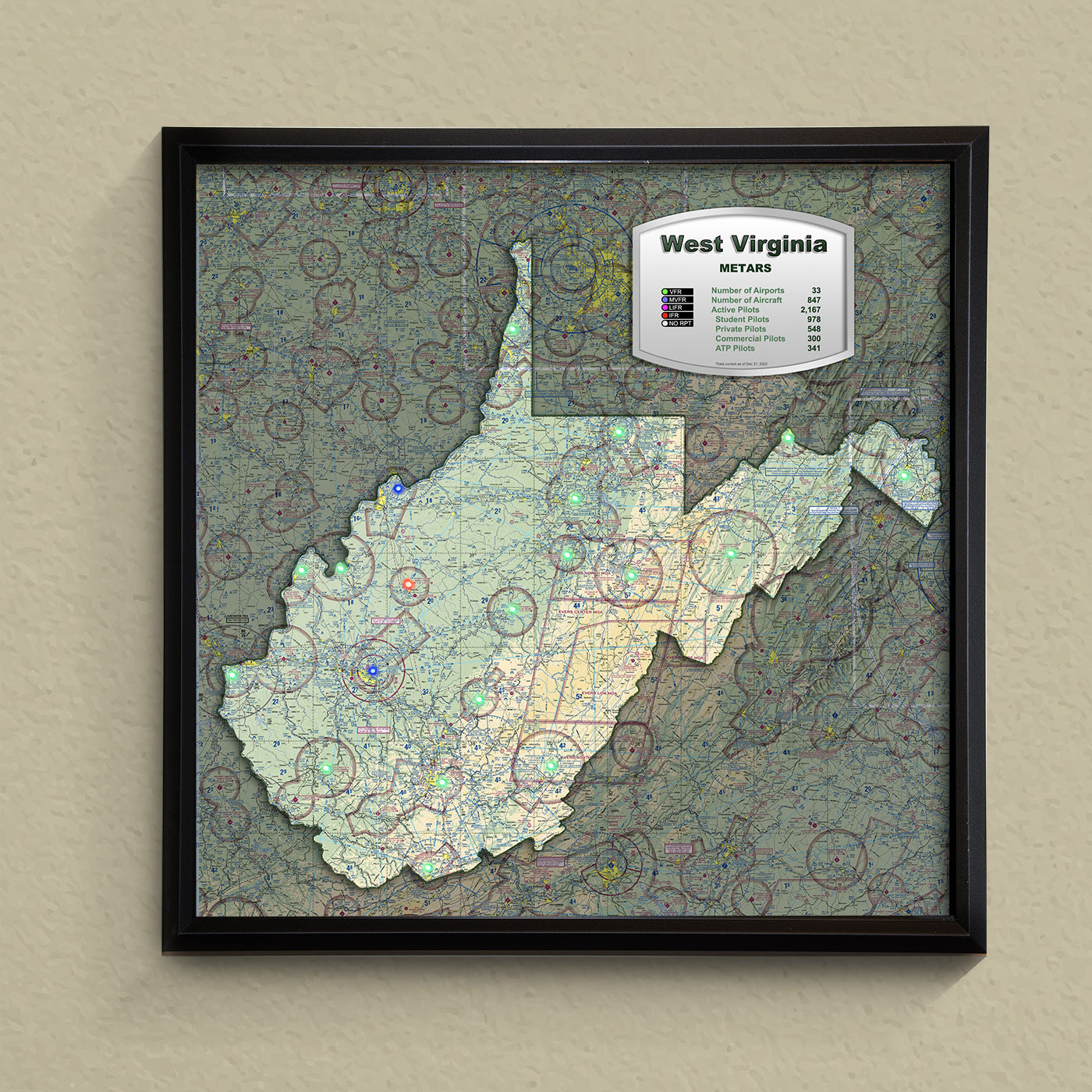 State METAR Map - West Virginia